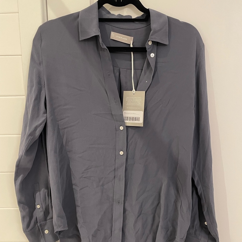 Everlane reached silk shirt NWT
